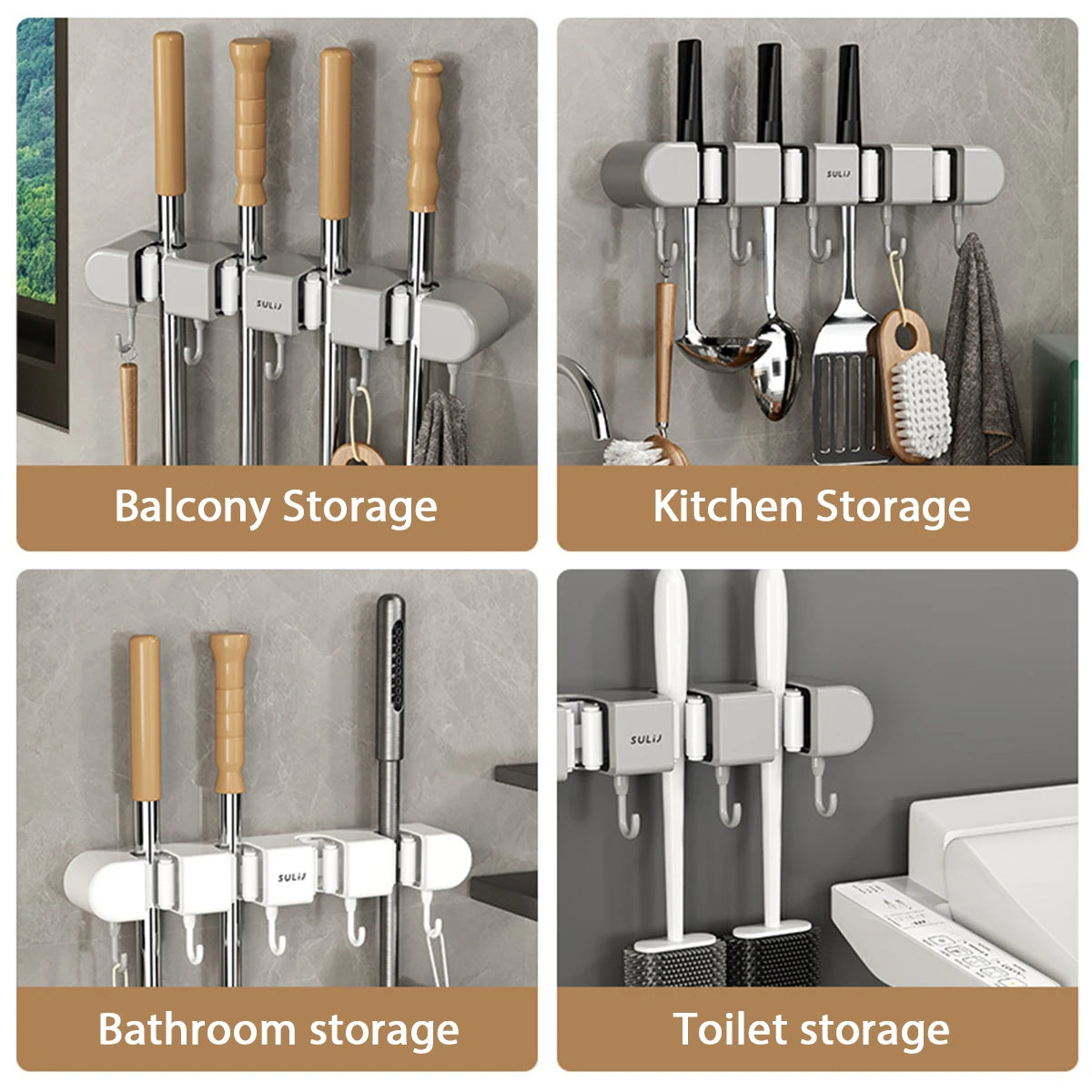 Wall Mounted Mop Holder