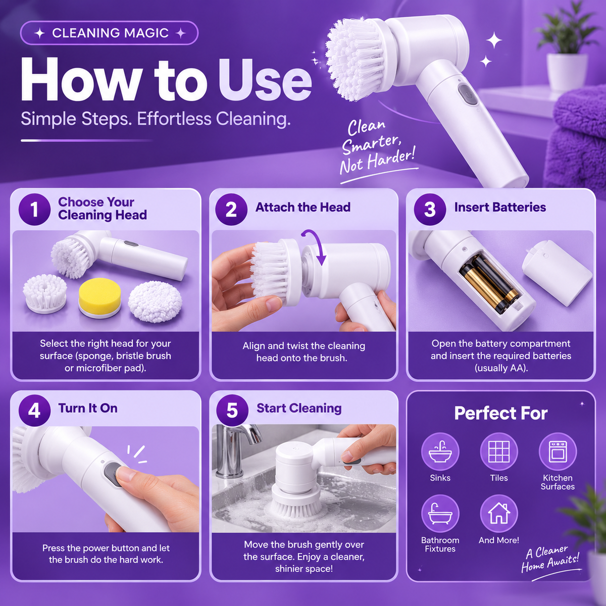 Cleaning Magic Electric Brush (5-in-1)